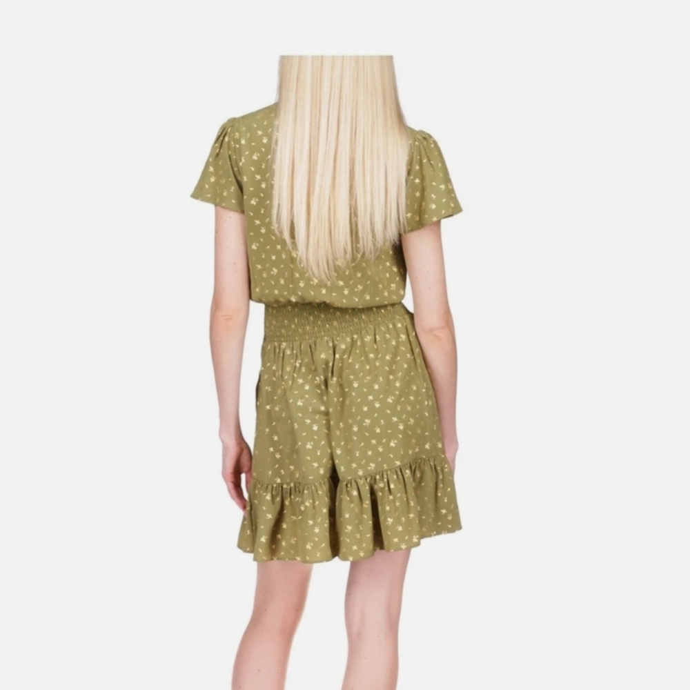 MICHAEL Michael Kors Green Ruffled Tiered Sundress - Picture 2 of 4